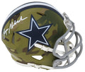 Roger Staubach Signed Dallas Cowboys CAMO Riddell Speed Mini Helmet - STAMIN325 - Roger Staubach Signed Dallas Cowboys CAMO Riddell Speed Mini Helmet product image