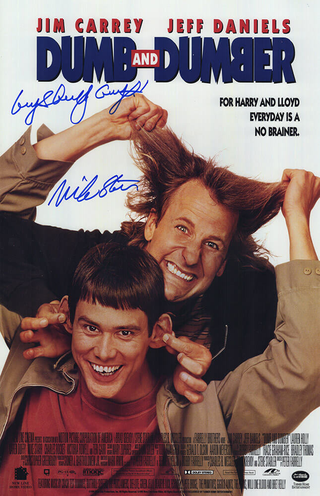 Mike Starr Signed Dumb & Dumber 11x17 Movie Poster w/Guys, Guys, Guys - STAPST503 - Mike Starr Signed Dumb & Dumber 11x17 Movie Poster w/Guys, Guys, Guys product image