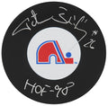 Peter Stastny Signed Quebec Nordiques Team Logo Hockey Puck w/HOF'98 - STAPUC410 - Peter Stastny Signed Quebec Nordiques Team Logo Hockey Puck w/HOF'98 product image
