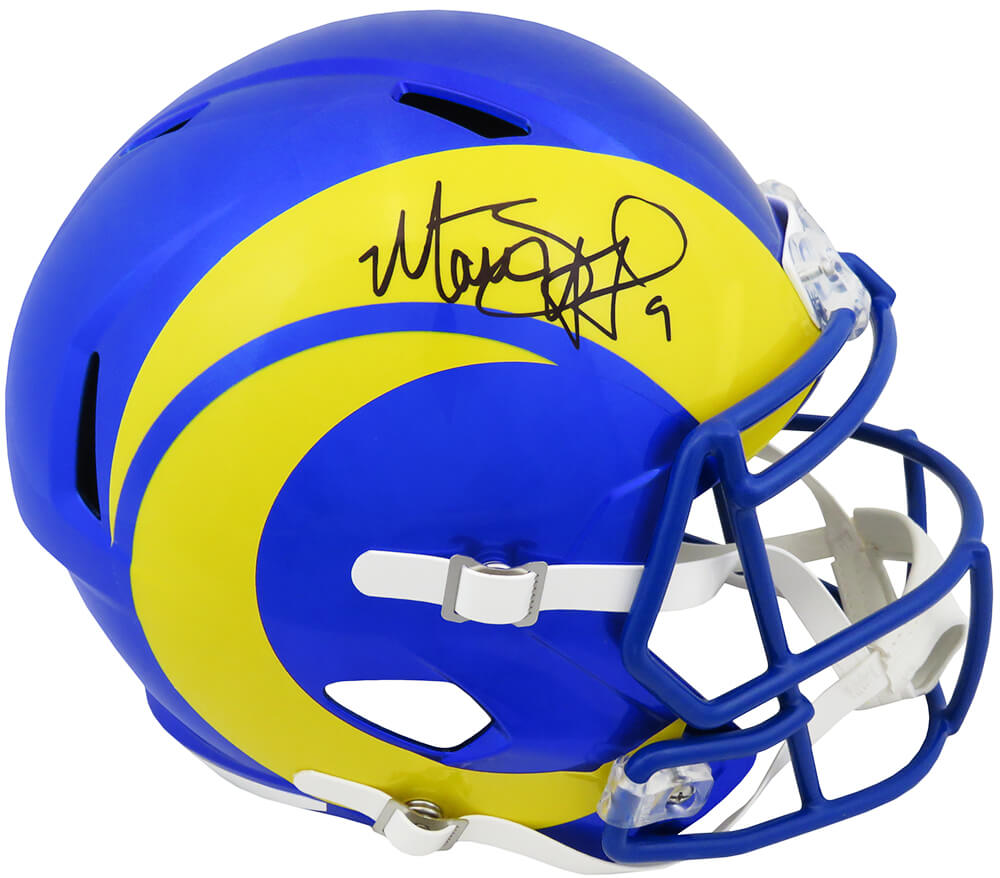 Matthew Stafford Signed Los Angeles Rams Riddell Full Size Speed Replica Helmet (Fanatics) - STAREP304 - Matthew Stafford Signed Los Angeles Rams Riddell Full Size Speed Replica Helmet (Fanatics) product image