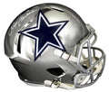 Roger Staubach Signed Dallas Cowboys Chrome Riddell Full Size Replica Helmet - STAREP310 - Roger Staubach Signed Dallas Cowboys Chrome Riddell Full Size Replica Helmet product image