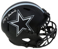Roger Staubach Signed Dallas Cowboys Eclipse Black Matte Riddell Full Size Speed Replica Helmet - STAREP314 - Roger Staubach Signed Dallas Cowboys Eclipse Black Matte Riddell Full Size Speed Replica Helmet product image