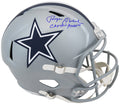 Roger Staubach Signed Dallas Cowboys Riddell Full Size Speed Replica Helmet w/Captain America - STAREP318 - Roger Staubach Signed Dallas Cowboys Riddell Full Size Speed Replica Helmet w/Captain America product image