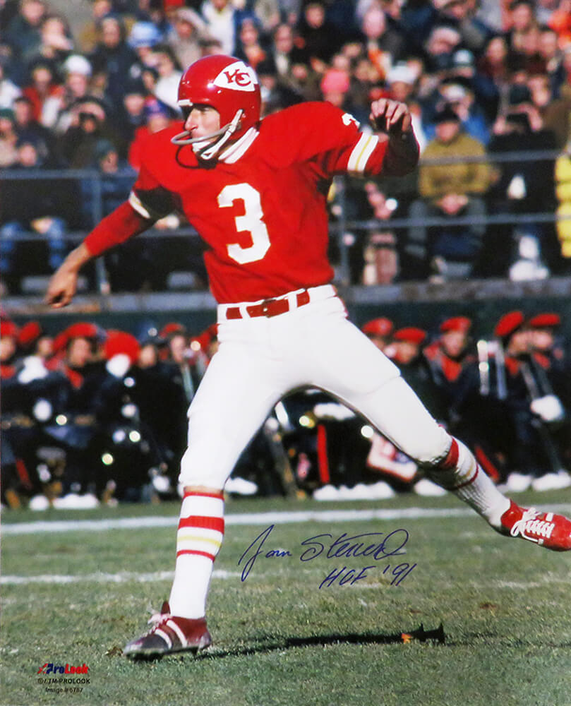 Jan Stenerud Signed Kansas City Chiefs Action 16x20 Photo w/HOF'91 - STE16P300 - Jan Stenerud Signed Kansas City Chiefs Action 16x20 Photo w/HOF'91 product image