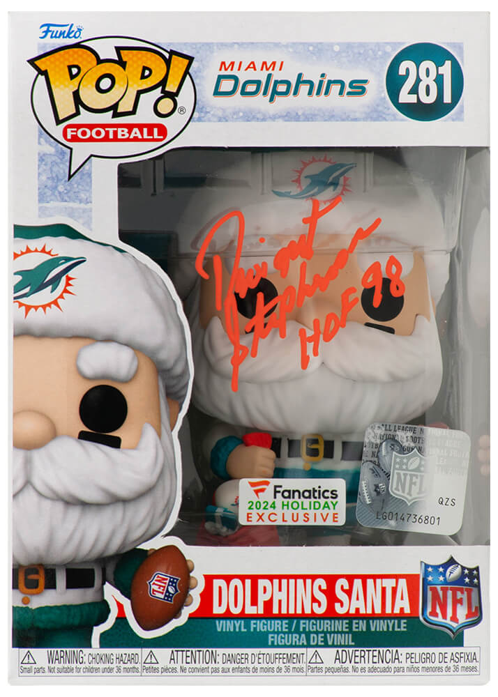 Dwight Stephenson Signed Miami Dolphins 'SANTA' Funko Pop Doll #281 w/HOF'98 - STEFUN300 - Dwight Stephenson Signed Miami Dolphins 'SANTA' Funko Pop Doll #281 w/HOF'98 product image