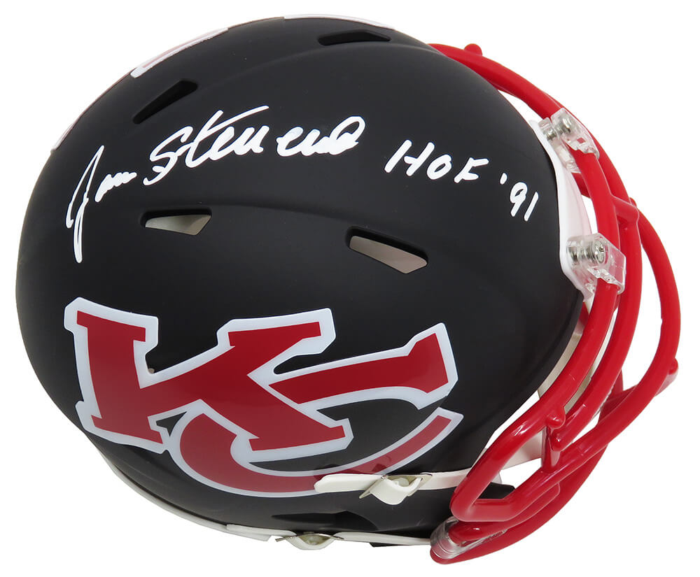 Jan Stenerud Signed Kansas City Chiefs AMP Alternate Series Riddell Speed Replica Mini Helmet w/HOF'91 - STEMIN302 - Jan Stenerud Signed Kansas City Chiefs AMP Alternate Series Riddell Speed Replica Mini Helmet w/HOF'91 product image