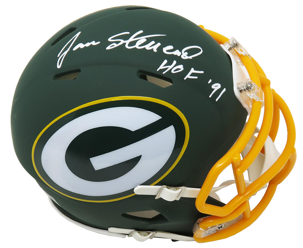 Jan Stenerud Signed Green Bay Packers AMP Alternate Series Riddell Speed Replica Mini Helmet w/HOF'91 - STEMIN304 - Jan Stenerud Signed Green Bay Packers AMP Alternate Series Riddell Speed Replica Mini Helmet w/HOF'91 product image