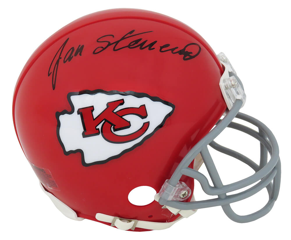 Jan Stenerud Signed Kansas City Chiefs Throwback Riddell Replica Mini Helmet - STEMIN305 - Jan Stenerud Signed Kansas City Chiefs Throwback Riddell Replica Mini Helmet product image
