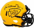 Jan Stenerud Signed Kansas City Chiefs RAVE Riddell Speed Mini Helmet w/HOF'91 - STEMIN310 - Jan Stenerud Signed Kansas City Chiefs RAVE Riddell Speed Mini Helmet w/HOF'91 product image