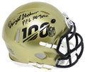 Dwight Stephenson Signed NFL 100th Season Logo Gold Riddell Speed Mini Helmet w/NFL 100 Team - STEMIN323 - Dwight Stephenson Signed NFL 100th Season Logo Gold Riddell Speed Mini Helmet w/NFL 100 Team product image