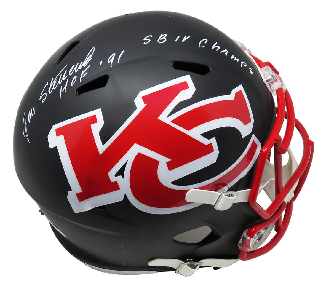 Jan Stenerud Signed Kansas  City Chiefs AMP Alternate Series Riddell Speed Full Size Replica Helmet w/HOF'91, SB IV Champs - STEREP302 - Jan Stenerud Signed Kansas City Chiefs AMP Alternate Series Riddell Speed Full Size Replica Helmet w/HOF'91, SB IV Champs product image