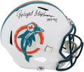 Dwight Stephenson Signed Miami Dolphins Throwback Riddell Full Size Speed Replica Helmet w/HOF'98 - STEREP324 - Dwight Stephenson Signed Miami Dolphins Throwback Riddell Full Size Speed Replica Helmet w/HOF'98 product image