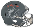 Dwight Stephenson Signed Miami Dolphins SLATE Riddell Full Size Speed Replica Helmet w/HOF'98 - STEREP326 - Dwight Stephenson Signed Miami Dolphins SLATE Riddell Full Size Speed Replica Helmet w/HOF'98 product image