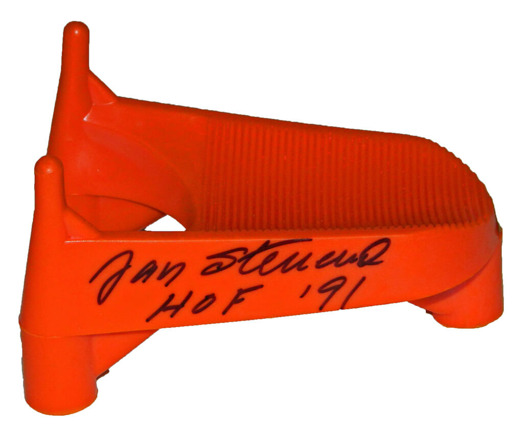 Jan Stenerud Signed Wilson Orange Football Kicking Tee w/HOF'91 - STETEE300 - Jan Stenerud Signed Wilson Orange Football Kicking Tee w/HOF'91 product image