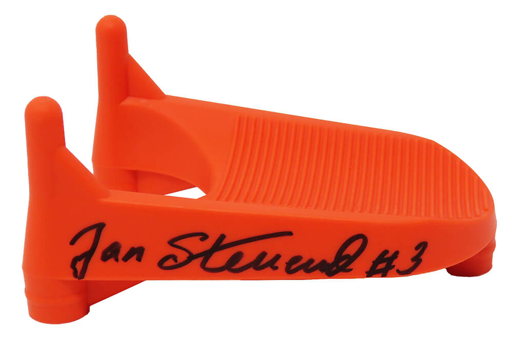 Jan Stenerud Signed Wilson Orange Football Kicking Tee - STETEE301 - Jan Stenerud Signed Wilson Orange Football Kicking Tee product image