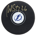 Martin St. Louis Signed Tampa Bay Lightning Logo Hockey Puck - STLPUC400 - Martin St. Louis Signed Tampa Bay Lightning Logo Hockey Puck product image