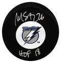 Martin St. Louis Signed Tampa Bay Lightning Medium Logo Hockey Puck w/HOF'18 - STLPUC406 - Martin St. Louis Signed Tampa Bay Lightning Medium Logo Hockey Puck w/HOF'18 product image