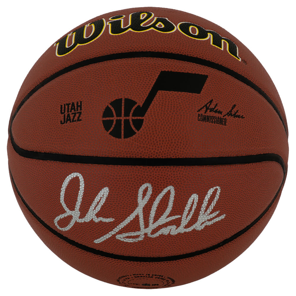 John Stockton Signed Wilson Utah Jazz Logo NBA Basketball - STOBSK231 - John Stockton Signed Wilson Utah Jazz Logo NBA Basketball product image