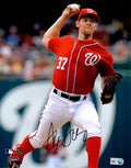 Stephen Strasburg Signed Washington Nationals Pitching Action 8x10 Photo - STR08P121 - Stephen Strasburg Signed Washington Nationals Pitching Action 8x10 Photo product image
