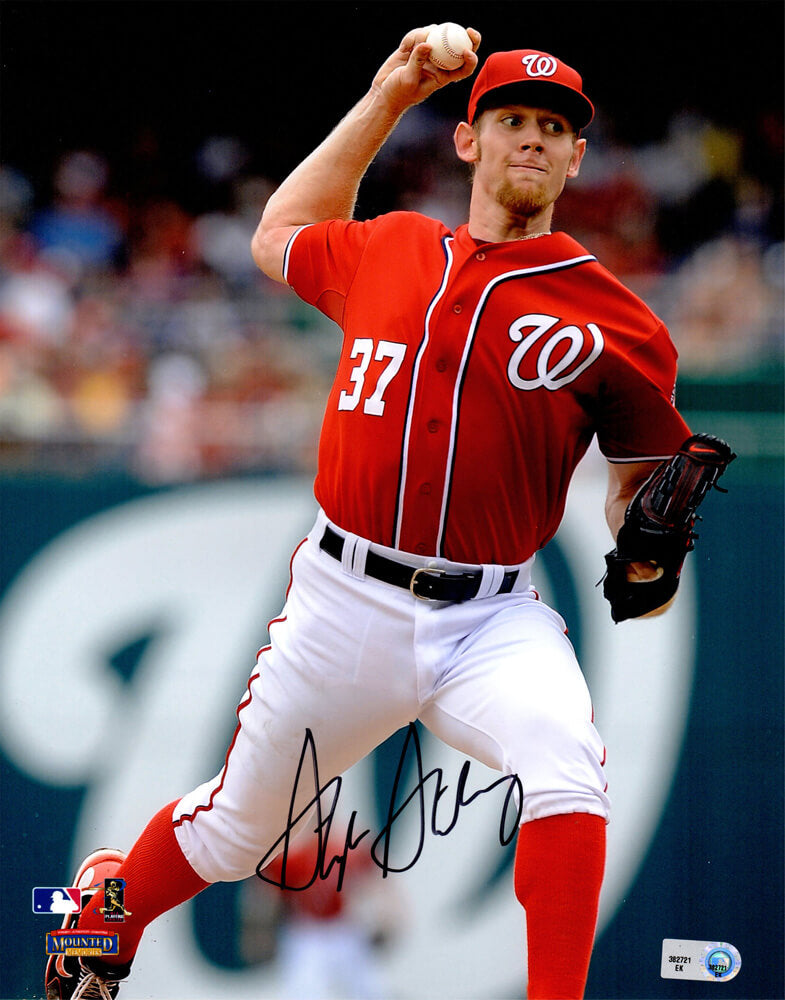 Stephen Strasburg Signed Washington Nationals Pitching Action 8x10 Photo - STR08P121 - Stephen Strasburg Signed Washington Nationals Pitching Action 8x10 Photo product image