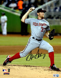 Stephen Strasburg Signed Nationals Road Game Pitching Action 8x10 Photo - STR08P122 - Stephen Strasburg Signed Nationals Road Game Pitching Action 8x10 Photo product image