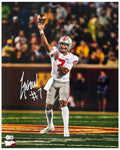 C.J. (CJ) Stroud Signed Ohio State Buckeyes White Jersey Passing 16x20 Photo (Beckett) - STR16P300 - C.J. (CJ) Stroud Signed Ohio State Buckeyes White Jersey Passing 16x20 Photo (Beckett) product image