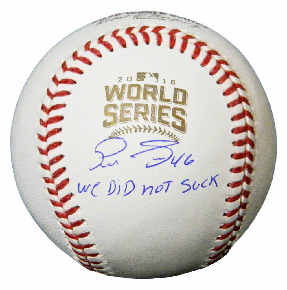 Pedro Strop Signed Rawlings Official 2016 World Series Baseball w/We Did Not Suck - STRBSB105 - Pedro Strop Signed Rawlings Official 2016 World Series Baseball w/We Did Not Suck product image