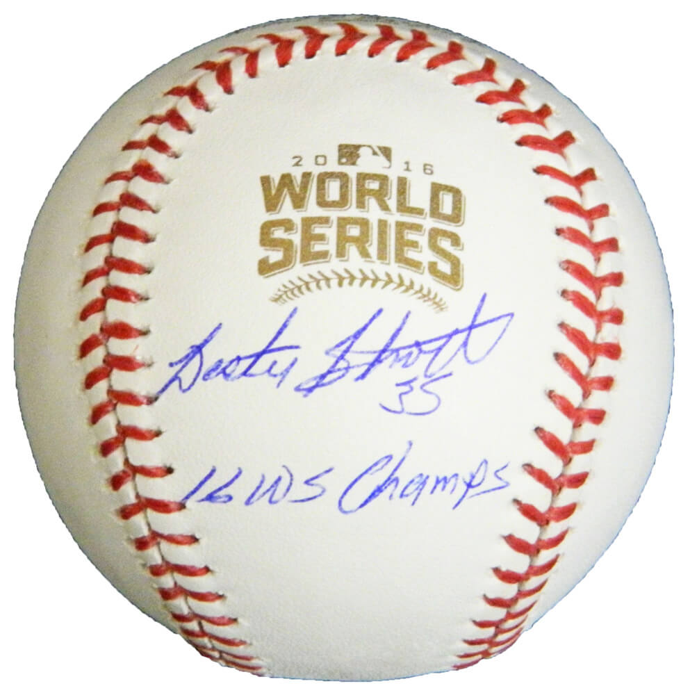 Lester Strode Signed Rawlings Official 2016 World Series Baseball w/16 WS Champs - STRBSB121 - Lester Strode Signed Rawlings Official 2016 World Series Baseball w/16 WS Champs product image