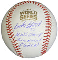 Lester Strode Signed Rawlings 2016 World Series Baseball w/16 WS Champs, Curse Reversed, Fly The W - STRBSB122 - Lester Strode Signed Rawlings 2016 World Series Baseball w/16 WS Champs, Curse Reversed, Fly The W product image
