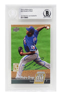 Pedro Strop Signed Texas Rangers 2010 Upper Deck Star Baseball Rookie Card #35  - (Beckett Encapsulated) - STRCAR102 - Pedro Strop Signed Texas Rangers 2010 Upper Deck Star Baseball Rookie Card #35 - (Beckett Encapsulated) product image