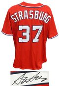 Stephen Strasburg Signed Washington Nationals Red Majestic Replica Jersey - STRJRY111 - Stephen Strasburg Signed Washington Nationals Red Majestic Replica Jersey product image