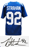 Michael Strahan Signed Blue Custom Jersey (Beckett) - STRJRY301 - Michael Strahan Signed Blue Custom Jersey (Beckett) product image