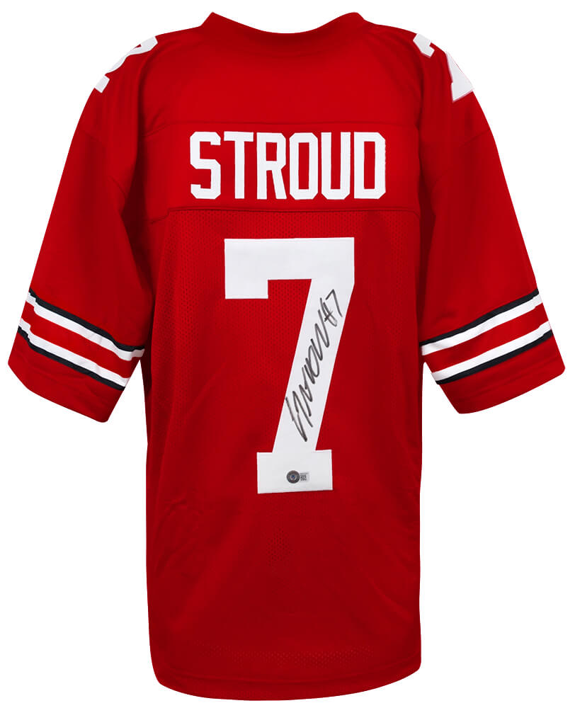 C.J. Stroud Signed Red Custom College Football Jersey - (Beckett) - STRJRY310 - C.J. Stroud Signed Red Custom College Football Jersey - (Beckett) product image