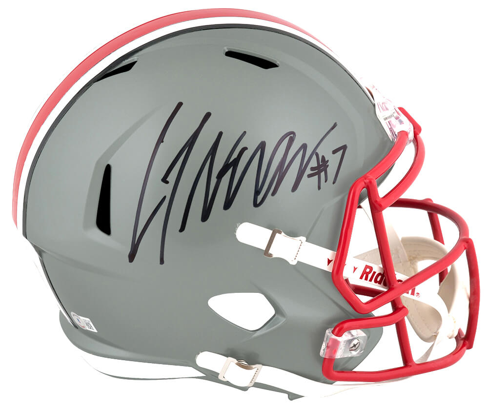C.J. (CJ) Stroud Signed Ohio State FLASH Riddell Full Size Speed Replica Helmet (Beckett) - STRREP301 - C.J. (CJ) Stroud Signed Ohio State FLASH Riddell Full Size Speed Replica Helmet (Beckett) product image