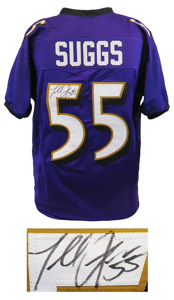 Terrell Suggs Signed Purple Custom Football Jersey - (JSA) - SUGJRY300 - Terrell Suggs Signed Purple Custom Football Jersey - (JSA) product image