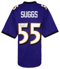 Terrell Suggs Signed Purple Custom Football Jersey - SUGJRY301 - Terrell Suggs Signed Purple Custom Football Jersey product image