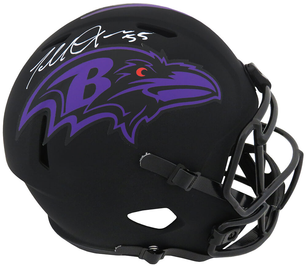 Terrell Suggs Signed Baltimore Ravens ECLIPSE Riddell Full Size Speed Replica Helmet - SUGREP302 - Terrell Suggs Signed Baltimore Ravens ECLIPSE Riddell Full Size Speed Replica Helmet product image