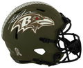Terrell Suggs Signed Baltimore Ravens SALUTE Riddell Full Size Speed Replica Helmet - SUGREP305 - Terrell Suggs Signed Baltimore Ravens SALUTE Riddell Full Size Speed Replica Helmet product image