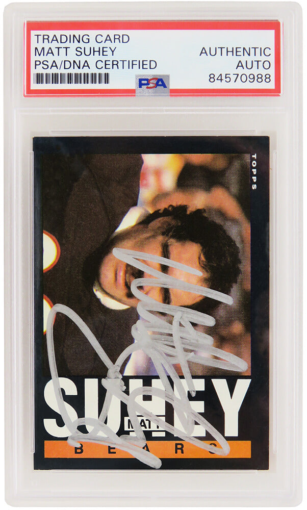 Matt Suhey Signed Chicago Bears 1985 Topps Football Card #35 - (PSA Encapsulated) - SUHCAR300 - Matt Suhey Signed Chicago Bears 1985 Topps Football Card #35 - (PSA Encapsulated) product image
