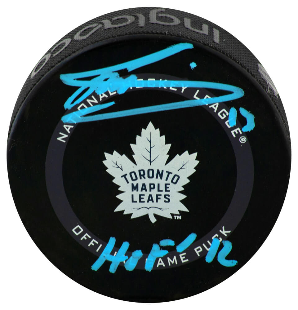 Mats Sundin Signed Toronto Maple Leafs Logo Official Game Hockey Puck w/HOF'12 - SUNPUC402 - Mats Sundin Signed Toronto Maple Leafs Logo Official Game Hockey Puck w/HOF'12 product image