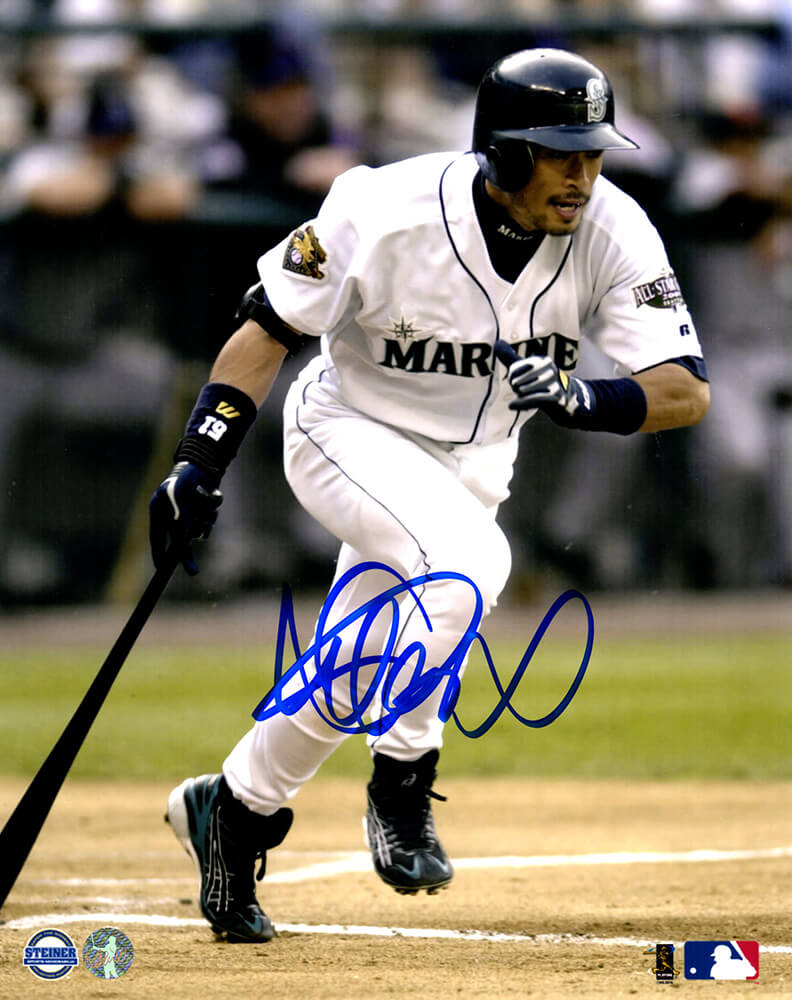 Ichiro Suzuki Signed Seattle Mariners Batting Action 8x10 Photo (Ichiro Hologram) - SUZ08P101 - Ichiro Suzuki Signed Seattle Mariners Batting Action 8x10 Photo (Ichiro Hologram) product image