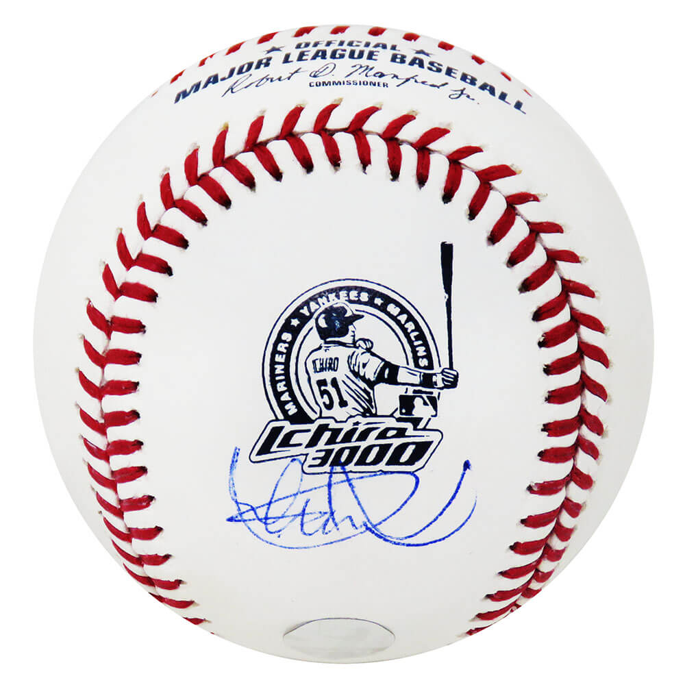 Ichiro Suzuki Signed Rawlings Ichiro 3000th Hit Logo Baseball (Ichiro Hologram) - SUZBSB101 - Ichiro Suzuki Signed Rawlings Ichiro 3000th Hit Logo Baseball (Ichiro Hologram) product image