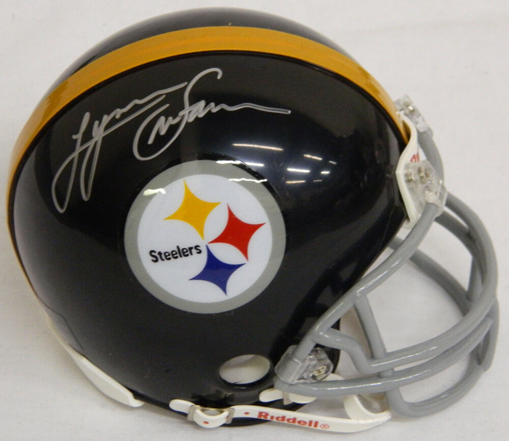 Lynn Swann Signed Steelers T/B Mini Helmet - SWAMIN300 - Lynn Swann Signed Steelers T/B Mini Helmet product image