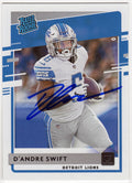 D'Andre Swift Signed Detroit Lions 2020 Donruss Rated Rookie Football Card #309 - SWICAR300 - D'Andre Swift Signed Detroit Lions 2020 Donruss Rated Rookie Football Card #309 product image
