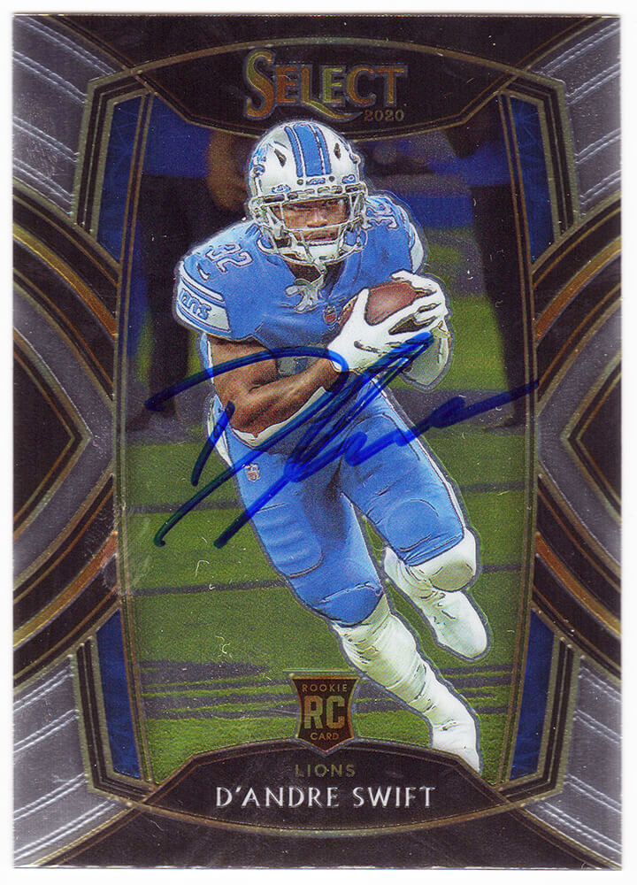 D'Andre Swift Signed Detroit Lions 2020 Panini Select Rookie Football Card #251 - SWICAR303 - D'Andre Swift Signed Detroit Lions 2020 Panini Select Rookie Football Card #251 product image