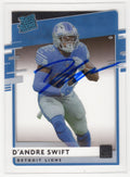 D'Andre Swift Signed Detroit Lions 2020 Donruss Clearly Rated Rookie Football Card #RR-DS - SWICAR304 - D'Andre Swift Signed Detroit Lions 2020 Donruss Clearly Rated Rookie Football Card #RR-DS product image