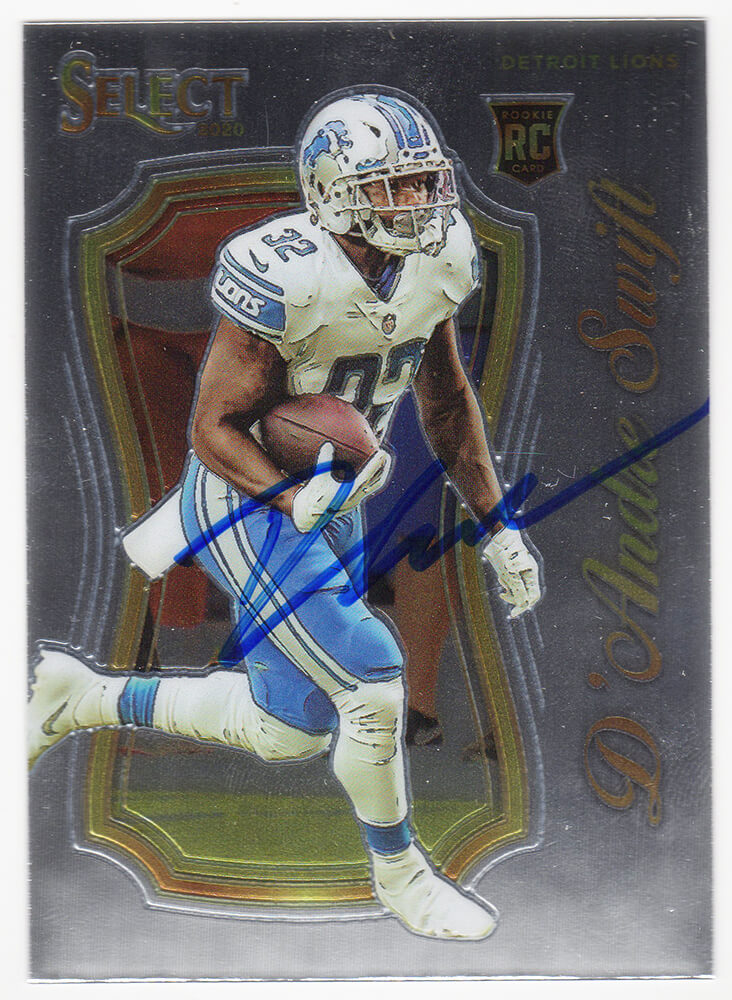 D'Andre Swift Signed Detroit Lions 2020 Panini Select Certified Rookie Football Card #SCR-15 - SWICAR307 - D'Andre Swift Signed Detroit Lions 2020 Panini Select Certified Rookie Football Card #SCR-15 product image
