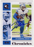 D'Andre Swift Signed Detroit Lions 2020 Panini Chronicles Rookie Football Card #32 - SWICAR309 - D'Andre Swift Signed Detroit Lions 2020 Panini Chronicles Rookie Football Card #32 product image
