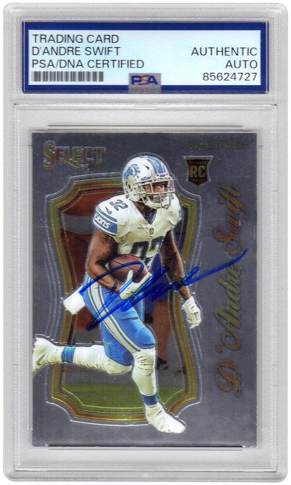 D'Andre Swift Signed Lions 2020 Panini Select Certified Rookie Football Card #SCR-15 - (PSA Encapsulated) - SWICAR317 - D'Andre Swift Signed Lions 2020 Panini Select Certified Rookie Football Card #SCR-15 - (PSA Encapsulated) product image
