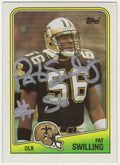 Pat Swilling Signed New Orleans Saints 1988 Topps Rookie Football Card #66 - SWICAR330 - Pat Swilling Signed New Orleans Saints 1988 Topps Rookie Football Card #66 product image